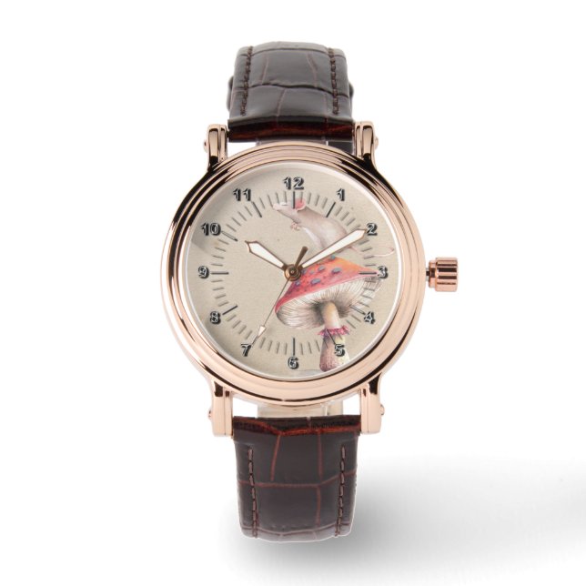 Montre Petit champignon rouge de souris (Recto)