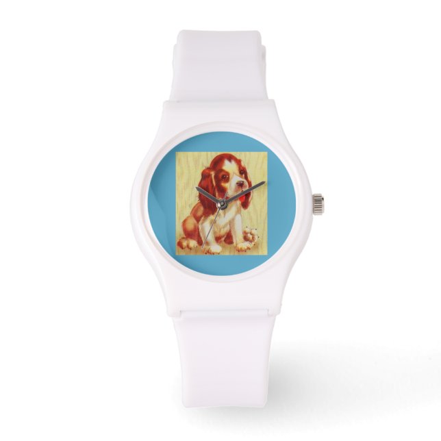 Montre petit chiot beagle mignon (Recto)