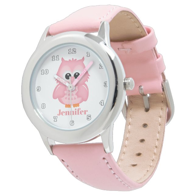 Montre Petit hibou ajouter nom filles regarder (Incliné)