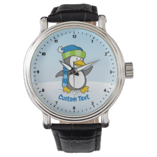 Montre Petit manchot marchant sur la neige