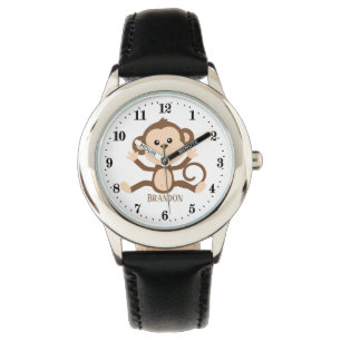 Montre petit singe mignon, petit singe