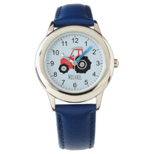 Montre Petit tracteur de ferme pour enfants avec nom Enfa