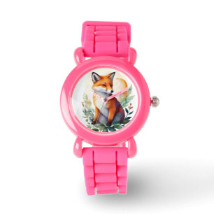 Montre Petite aquarelle de renard mignon