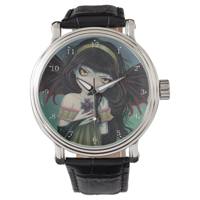 Montre Petite art vampire gothique Imaginaire (devant)