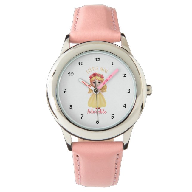 Montre Petite fille avec une robe jaune (devant)