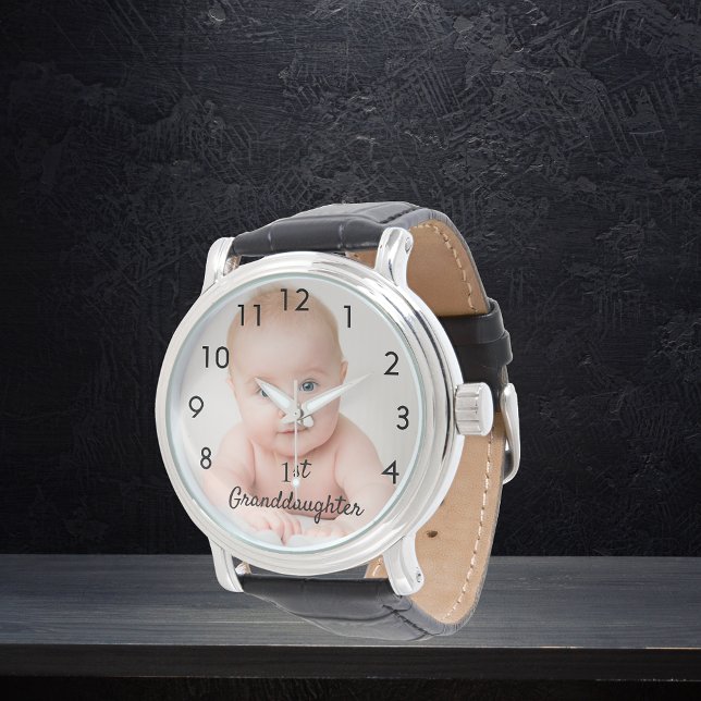 Montre Petite-fille bébé sur mesure photo grand-père (Créateur téléchargé)