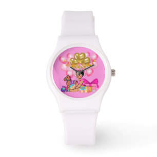 Montre Petite fille en rose