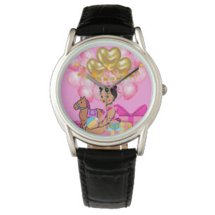 Montre Petite fille en rose