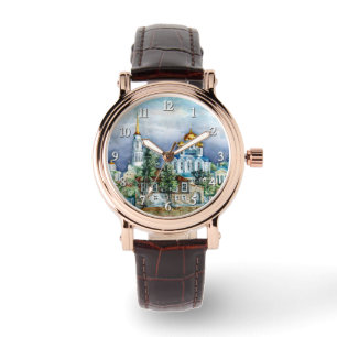 Montre Petite ville provinciale Zadonsk aquarelle