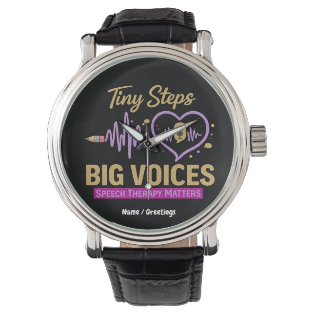 Montre Petits Pas Grandes Voix L'orthophonie Compte  (devant)