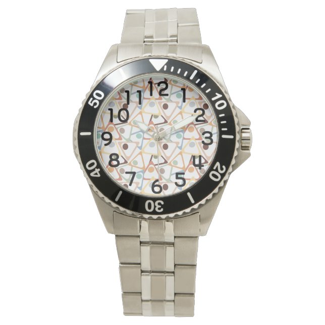 Montre Petits Triangles Pastel (devant)