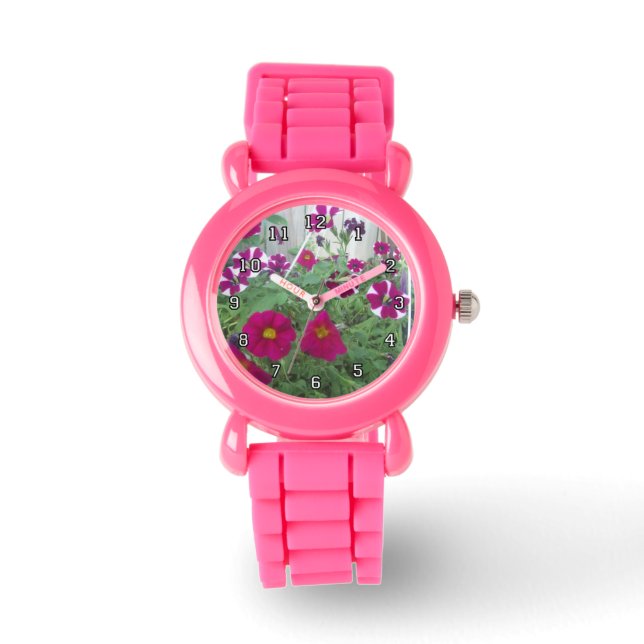 Montre Pétunias rose (Recto)