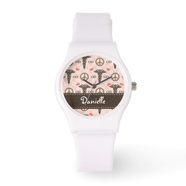 Montre Pharmacie d'amour pour la paix personnalisée (Recto)