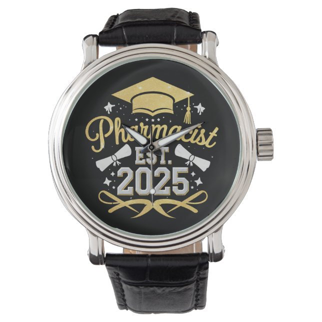 Montre Pharmacien Diplômé de Pharmacie 2025 (devant)