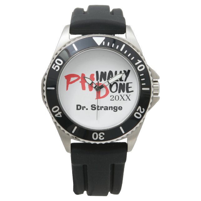 Montre Phinally done. - Funny PHD Graduation Quote Design (devant)