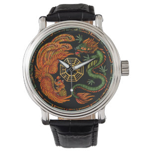 Montre Phoenix et Dragon avec bagua #2