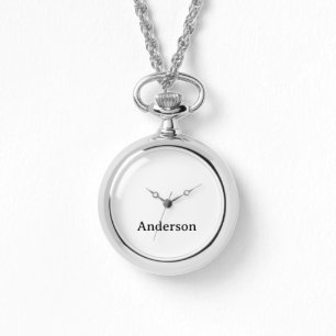 Montre photo avec chaîne en alliage pour adulte