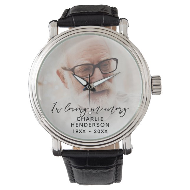 Montre photo avec nom en souvenir (devant)