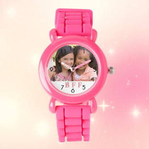 Montre Photo BFF meilleurs amis pour toujours fille rose