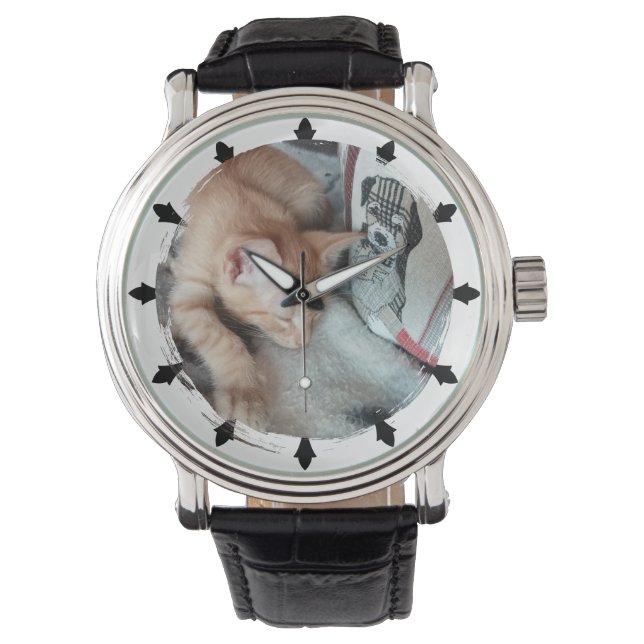 Montre Photo. Chat, Rond E- (devant)