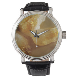 Montre Photo citrine de pierre gemme