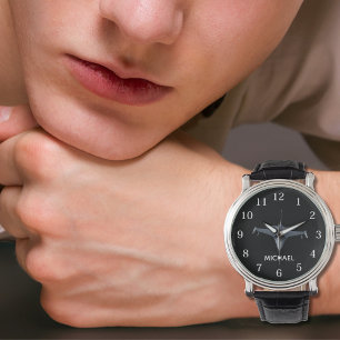 Montre Photo d'avion à réaction de combat Nom de pilote p