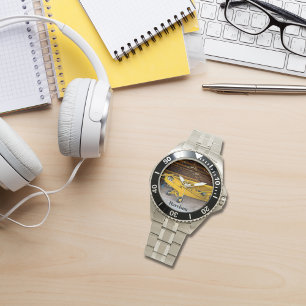 Montre Photo d'avion de pilote cool Anniversaire Personna