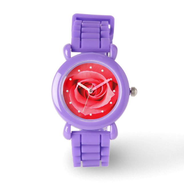 Montre Photo de closeuse rouge (Recto)