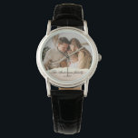 Montre Photo de famille moderne & Nom personnalisé Cadeau<br><div class="desc">Photo de famille moderne & Nom personnalisé Cadeau</div>