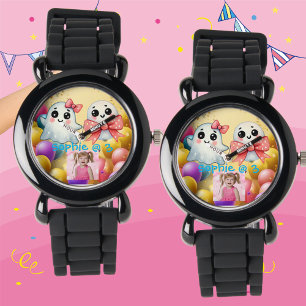Montre Photo de naissance Halloween avec un petit fantôme