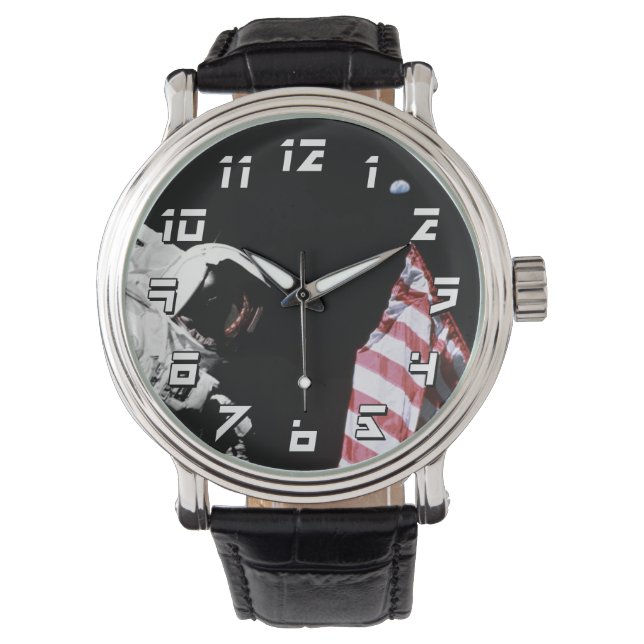 Montre Photo du drapeau américain d'astronaute de NASA Ap (devant)