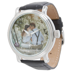 Montre Photo Mariage Personnalisée Avec Calligraphie Mode