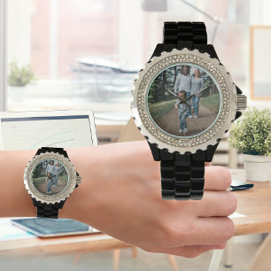 Montre PHOTO Montrer Femme Mari Enfants Parents Animaux F