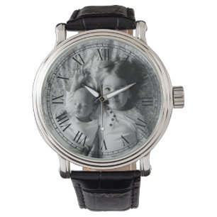 Montre Photo noire et blanche de coutume de style