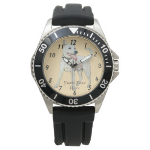 Montre photo originale d'un bulldog américain blanc