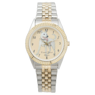 Montre photo originale d'un bulldog américain blanc