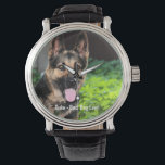 Montre Photo Personalisée Allemand Berger Chien Photo, No<br><div class="desc">Personnalisez cette conservation avec votre photo de berger allemand téléchargée et leur nom (peut aussi télécharger n'importe quelle photo et personnalisée avec n'importe quel texte). Texte : "Best Dog Ever" ou ajoutez votre propre texte - Nous aimons "nom du chien", l'anniversaire du chien ou le jour du passage. Il vous...</div>