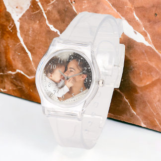 Montre Photo personnalisée de la mère et du bébé Fête des