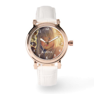 Montre Photo personnalisée Enfants Surveillance du nom de