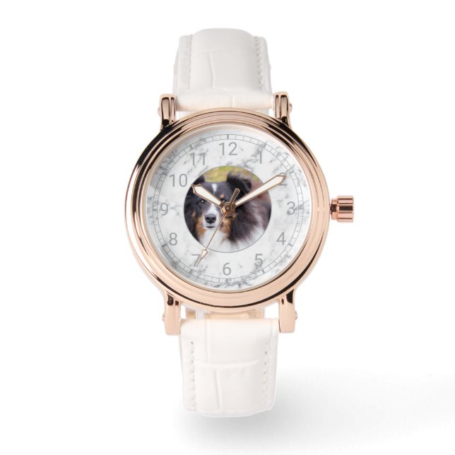 Montre Photo personnalisée et cadran numérique - Faux Mar (Recto)