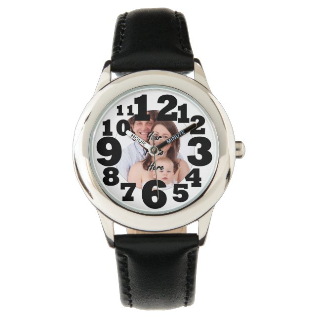 Montre Photo personnalisée grand nombre (devant)