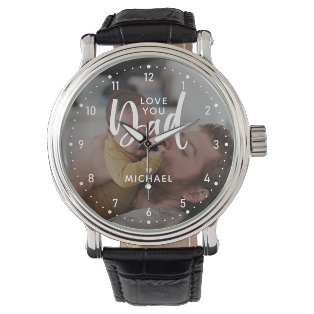 Montre Photo personnalisée "Love you Dad" (devant)