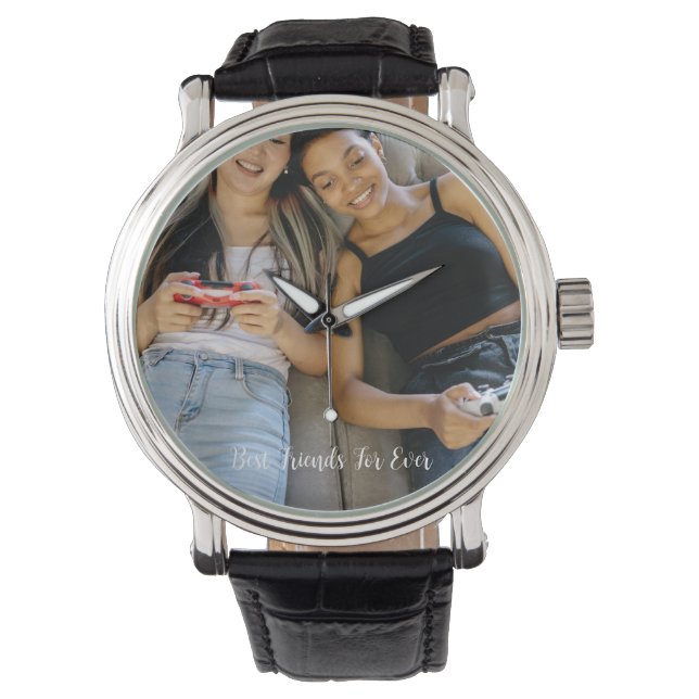 Montre Photo personnalisée Meilleurs amis Forever Custom (devant)