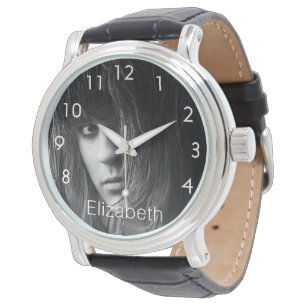 Montre Photo personnalisée monogrammed femme fille