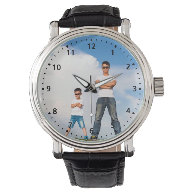 Montre Photo personnalisée Papa Analog Wrist eWatch (devant)