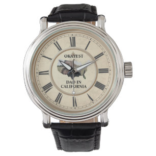 Montre Photo personnalisée USA Okayest dad