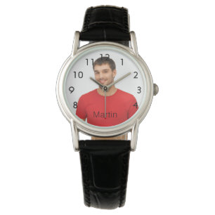Montre Photo petit ami mari nom noir