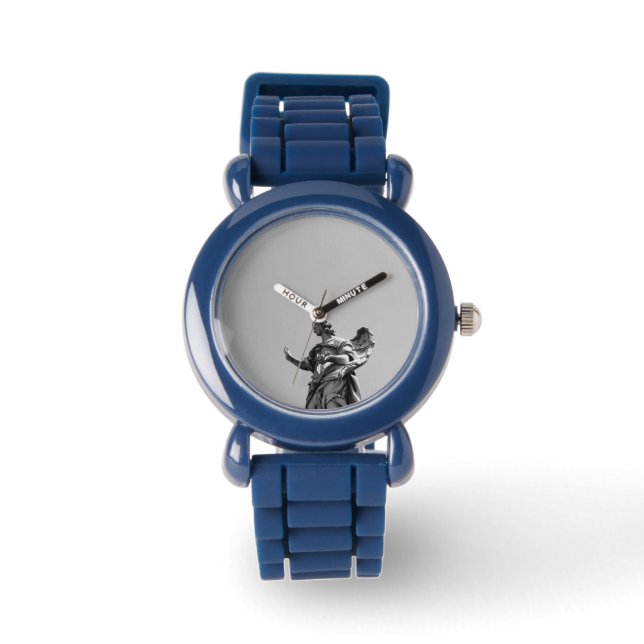 Montre Photo simple et moderne de mouette sur la statue (Recto)