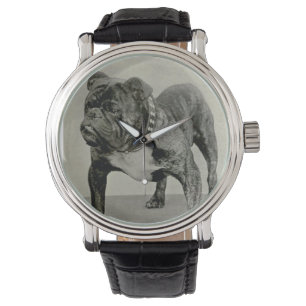 Montre Photographie anglaise vintage de bouledogue