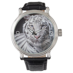 Montre Photographie blanche de tigre de Bengale